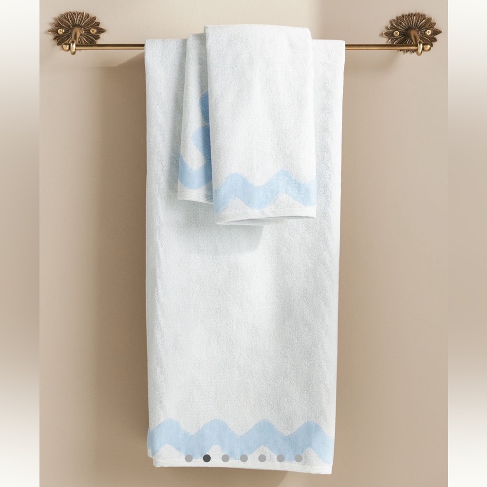 Anthropologie Maeve Scalloped Bath Towels (2) - Picture 2 of 5